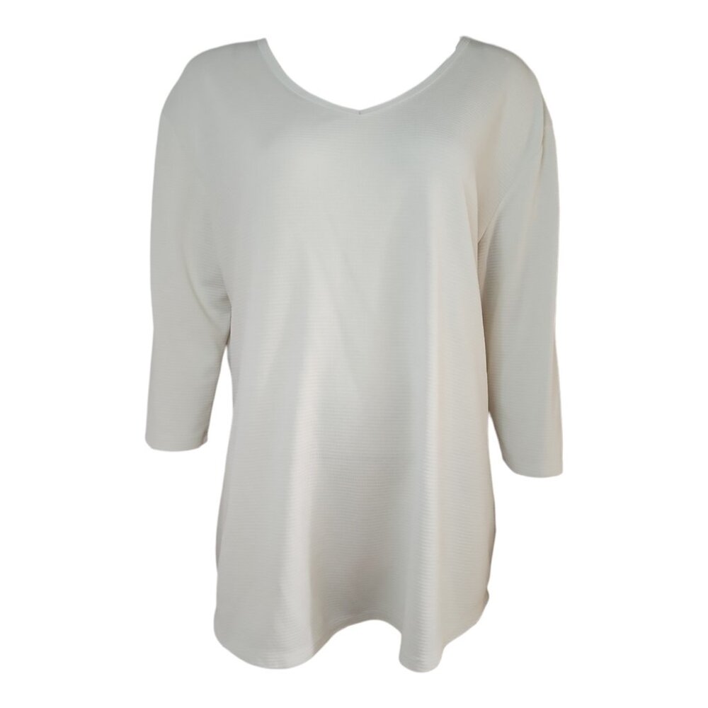 Segments Top Womens Plus Size XXL Solid White Thermal Made‎ in Canada Base Layer
